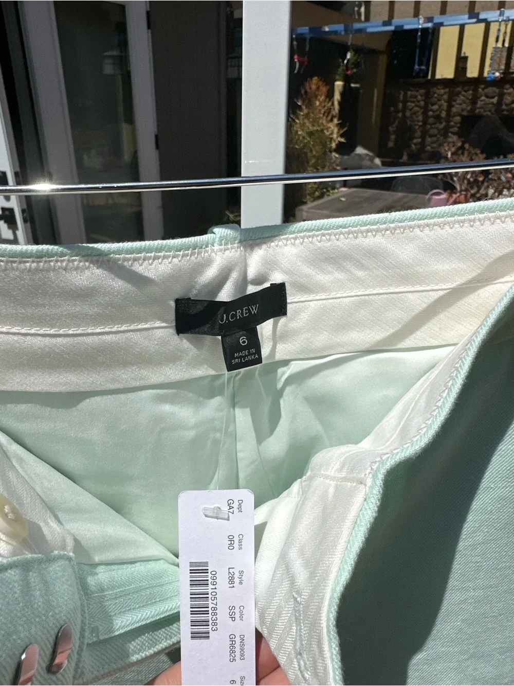 NWT J. Crew Mint Straight-Leg Trousers